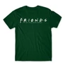 Sötétzöld Jóbarátok férfi rövid ujjú póló - Friends Logo