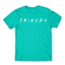 Türkiz Jóbarátok férfi rövid ujjú póló - Friends Logo