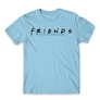 Világoskék Jóbarátok férfi rövid ujjú póló - Friends Logo