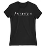 Fekete Jóbarátok női rövid ujjú póló - Friends Logo