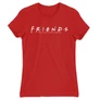 Piros Jóbarátok női rövid ujjú póló - Friends Logo