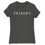 Sötétszürke Jóbarátok női rövid ujjú póló - Friends Logo