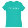Türkiz Jóbarátok női rövid ujjú póló - Friends Logo