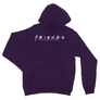 Sötétlila Jóbarátok unisex kapucnis pulóver - Friends Logo