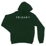 Sötétzöld Jóbarátok unisex kapucnis pulóver - Friends Logo