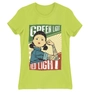 Kép 3/22 - Almazöld Nyerd meg az életed női rövid ujjú póló - Green light, Red light