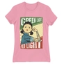 Kép 19/22 - Világos rózsaszín Nyerd meg az életed női rövid ujjú póló - Green light, Red light