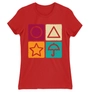 Kép 13/22 - Piros Nyerd meg az életed női rövid ujjú póló - Sugar honeycomb symbols