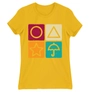 Kép 14/22 - Sárga Nyerd meg az életed női rövid ujjú póló - Sugar honeycomb symbols