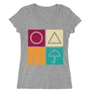 Kép 9/9 - Sportszürke Nyerd meg az életed női V-nyakú póló - Sugar honeycomb symbols