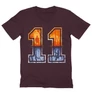 Bordó Stranger Things férfi V-nyakú póló - Eleven Numbers