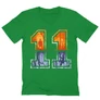 Zöld Stranger Things férfi V-nyakú póló - Eleven Numbers
