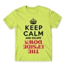 Almazöld Stranger Things férfi rövid ujjú póló - Keep Calm Upside Down
