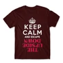 Bordó Stranger Things férfi rövid ujjú póló - Keep Calm Upside Down