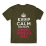 Khaki Stranger Things férfi rövid ujjú póló - Keep Calm Upside Down