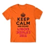 Narancs Stranger Things férfi rövid ujjú póló - Keep Calm Upside Down