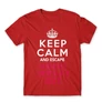 Piros Stranger Things férfi rövid ujjú póló - Keep Calm Upside Down