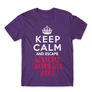 Sötétlila Stranger Things férfi rövid ujjú póló - Keep Calm Upside Down