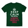 Sötétzöld Stranger Things férfi rövid ujjú póló - Keep Calm Upside Down