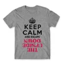Sportszürke Stranger Things férfi rövid ujjú póló - Keep Calm Upside Down