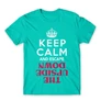 Türkiz Stranger Things férfi rövid ujjú póló - Keep Calm Upside Down
