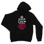 Fekete Stranger Things unisex kapucnis pulóver - Keep Calm Upside Down