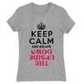 Sportszürke Stranger Things női rövid ujjú póló - Keep Calm Upside Down