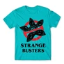 Atollkék Stranger Things férfi rövid ujjú póló - Strange Busters