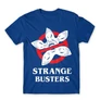 Királykék Stranger Things férfi rövid ujjú póló - Strange Busters