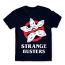 Sötétkék Stranger Things férfi rövid ujjú póló - Strange Busters