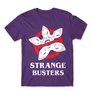 Sötétlila Stranger Things férfi rövid ujjú póló - Strange Busters