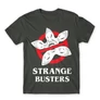 Sötétszürke Stranger Things férfi rövid ujjú póló - Strange Busters