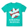 Türkiz Stranger Things férfi rövid ujjú póló - Strange Busters