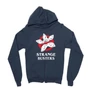 Sötétkék Stranger Things zipzáros pulóver - Strange Busters