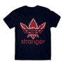 Sötétkék Stranger Things férfi rövid ujjú póló - Stranger Adidas