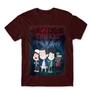 Bordó Stranger Things férfi rövid ujjú póló - Stranger Gravity Falls