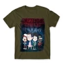 Khaki Stranger Things férfi rövid ujjú póló - Stranger Gravity Falls