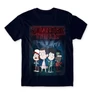 Sötétkék Stranger Things férfi rövid ujjú póló - Stranger Gravity Falls