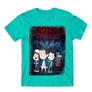 Türkiz Stranger Things férfi rövid ujjú póló - Stranger Gravity Falls