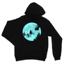 Fekete Stranger Things unisex kapucnis pulóver - Stranger Moon