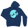 Királykék Stranger Things unisex kapucnis pulóver - Stranger Moon