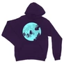 Sötétlila Stranger Things unisex kapucnis pulóver - Stranger Moon