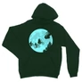 Sötétzöld Stranger Things unisex kapucnis pulóver - Stranger Moon