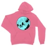 Világos rózsaszín Stranger Things unisex kapucnis pulóver - Stranger Moon