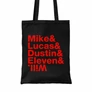 Fekete Stranger Things vászontáska - Stranger Names