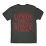 Sötétszürke Stranger Things férfi rövid ujjú póló - Stranger T-shirt