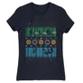 Sötétkék Stranger Things női rövid ujjú póló - Stranger Sweater