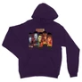 Sötétlila Stranger Things unisex kapucnis pulóver - Stripes
