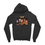 Fekete Stranger Things zipzáros pulóver - Stripes
