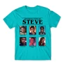 Atollkék Stranger Things férfi rövid ujjú póló - Types of Steve
